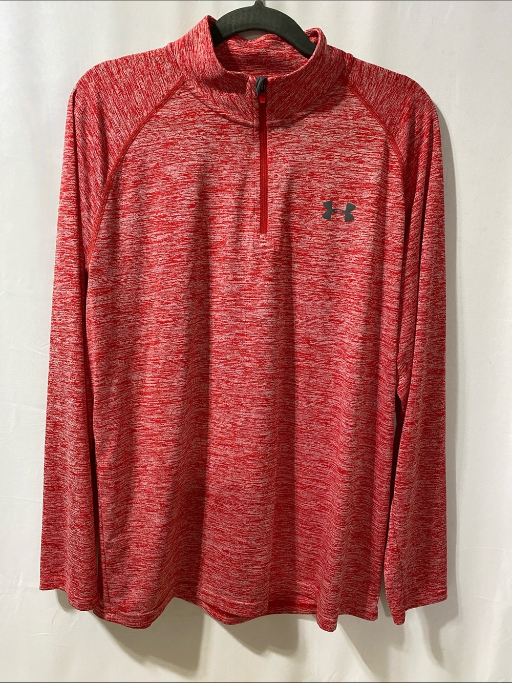 Under Armour Red Heather 1/4 Zip Performance Pullover